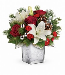 Teleflora's Frosted Forest Bouquet from Backstage Florist in Richardson, Texas